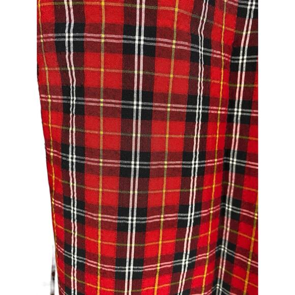 Old Navy Blouse Top Red Plaid Tartan Check Womens Smocked Christmas Preppy L New - Picture 8 of 16